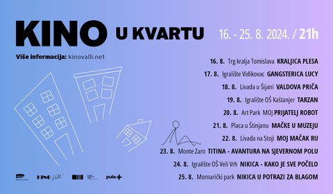 "Kino u kvartu" svake večeri od 16. do 25. kolovoza