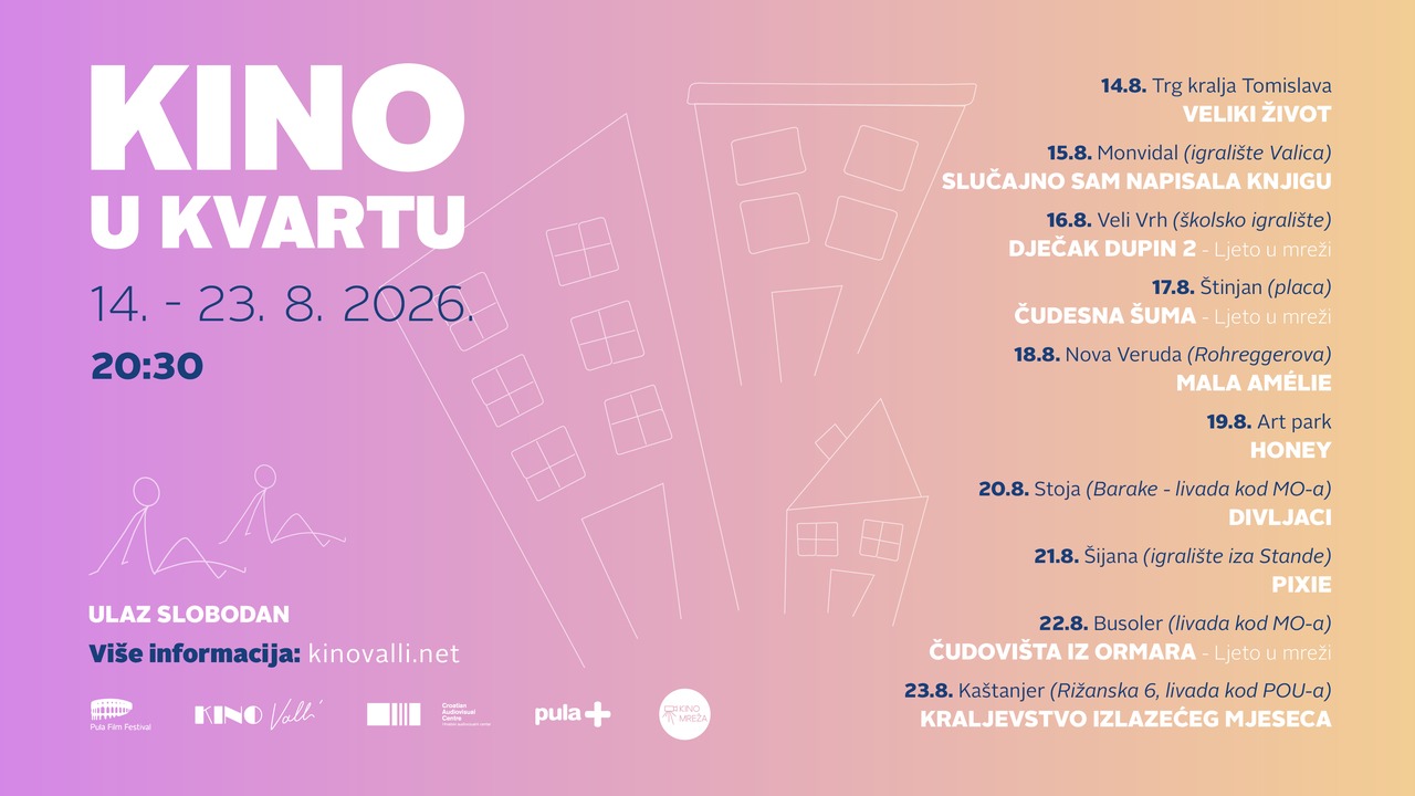 KINO U KVARTU – i ovog ljeta kino stiže u vaše susjedstvo!